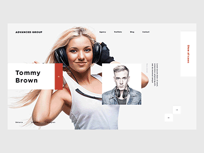 Advanced Group app design landing one page portfolio promo swedish ui ukraine web