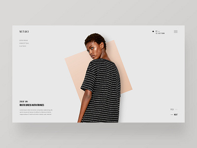 Netaki ver.2 commerce design dress fashion interface portfolio promo slider ui ukraine ux web