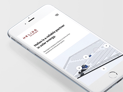 Helios main mobile app design iphone landing one page portfolio promo ui ukraine web