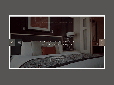 Bon Hotel advanced animation concept design desktop hotel menu navigation slider web