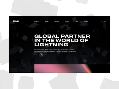 MAXUS FIRST CONCEPT 3d animation concept cube design fashion interface lightning promo ui ukraine web