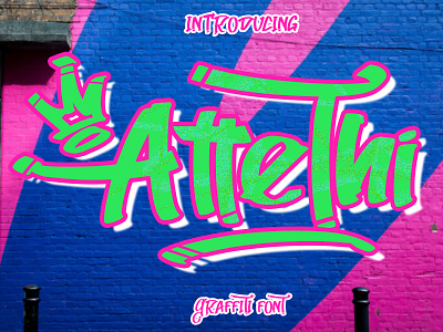 AtteThi Graffiti Font Preview abc alphabet design font graffiti graffiti art logo text type typography vector