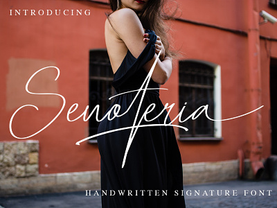 Senoteria Signature Font Preview abc alphabet authentic design font letter logo signature font style type typography vintage font