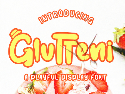 Glutteni Playful Font Preview abc alphabet childish childish font design display font font font design font design art font design preview font designer font family font preview letter lettering playful playful font text type typography