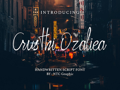 Crusthi Ozaliea Handwritten Script Font abc alphabet brush calligraphic calligraphy design drawn font graphic hand handwritten lettering script sign style text type typeset typography vector