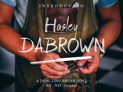 Hasley Dabrown Dual line handbrush font background brush calligraphy card design drawn font graphic hand handbrushed handwritten illustration letter penmanship poster script text type typography vector