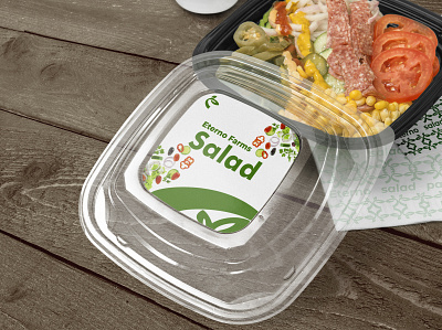 Salad Food Packaging Mock Up food packaging plastic product salad