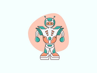 Robot Illustration dribbble icon illustration modern icon myicon robot toy