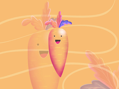 Carrot Illustration carrot carrot illustration design dribbble flat illustration graphic design icon illustration minimalist icon modern illustration myicon smile