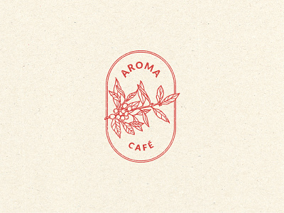 Logo | Aroma Café branding coffee coffee shop design identity illustration logo minimal photoshop vector