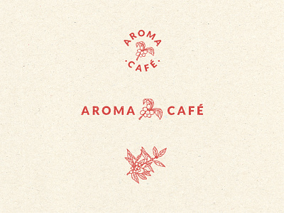 Logo Alternatives for Aroma Café branding coffee coffee shop design identity illustration logo