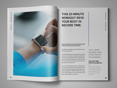 FitnessMag Tryout editorial layout print