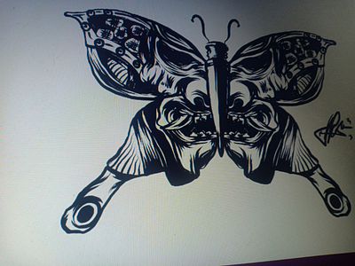 Artwork butterfly and shogun