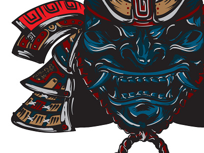 Shogun Mask Warrior adobe illustrator adobe ilustrator culture design graphicdesign handdrawing illustration logo nature vector