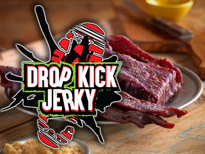 Dropkick Jerky Brand branding design illustration illustrator logo vector