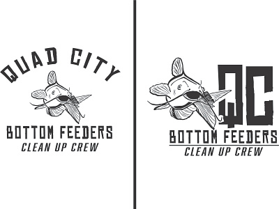 Qc Bottom Feeders Draft illustration logo vector