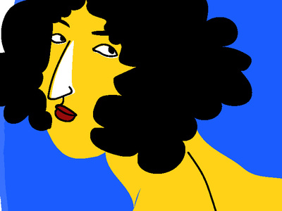 Doodle 4: Yellow and Blue adobe illustrator artist daily doodle drawing illustration illustrator illustrator art portrait vector vector art woman woman portrait