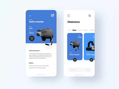 GoPro shop app app clean first shot hello dribble hi dribbble invites shop ui