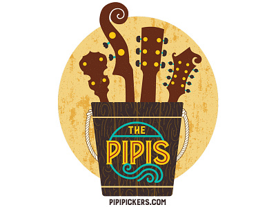 Pipi Pickers band bluegrass sticker