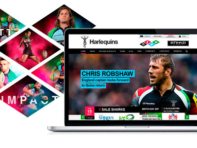 Harlequins Pitch Site quins rugby sports ux website