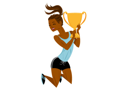 Athlete adidas athlete cartoon illustration people winner woman