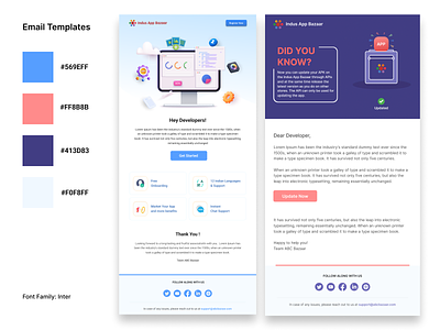 Email Templates app design email email templates illustration ui