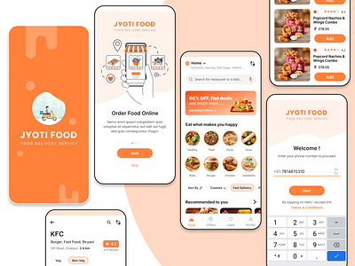 Food App UI app design food app