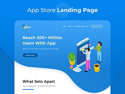 Landing Page app store landing page web ui