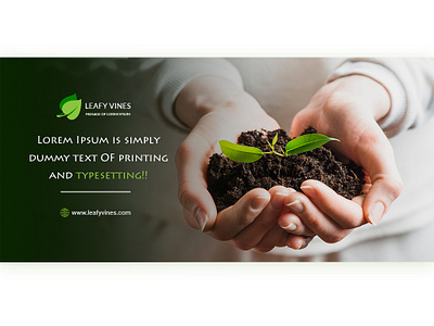 Leafyvines banner ads banner design banners leaf logo slider design