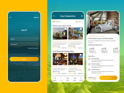 Trips App app designer homepage trips uiux ux