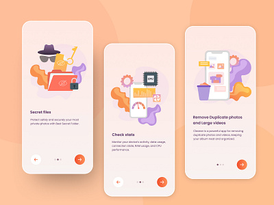 Cleaner Intro Screen app design ui ux
