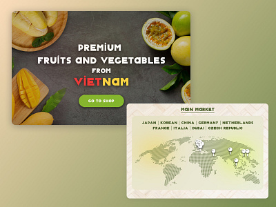 Premium Fruits and Vegetables from Viet Nam app design ui