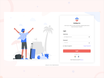 Hotel Management login screen login design web login webdesign
