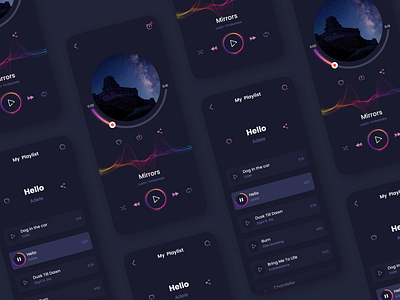 Music player mobile app design mobile ui music music app music player