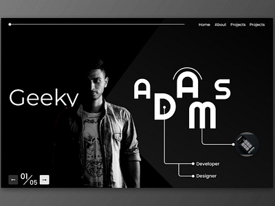 DEVELOPER/DESIGNER PORTFOLIO (Dark) adobe xd black clean dark figma portfolio ui uiux ux webdesign