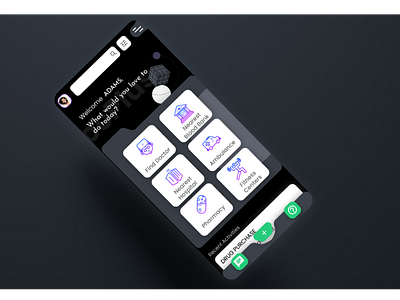 DocPlus app black dark mode design health medical mobile ui uiux ux