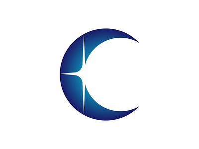 Cindil Logo V1 custom typography gradient knockout moon ramp star stylized