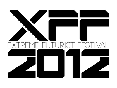 XFF Type Treatment branding custom typography futuristic logo minimal monochrome