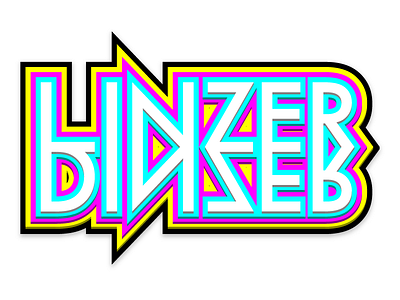 LinzerDinzer Logo 3d type branding cmyk layered logo plastic pop typography