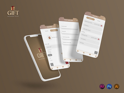 Gift Management System(GMS) app design flat icon ui vector