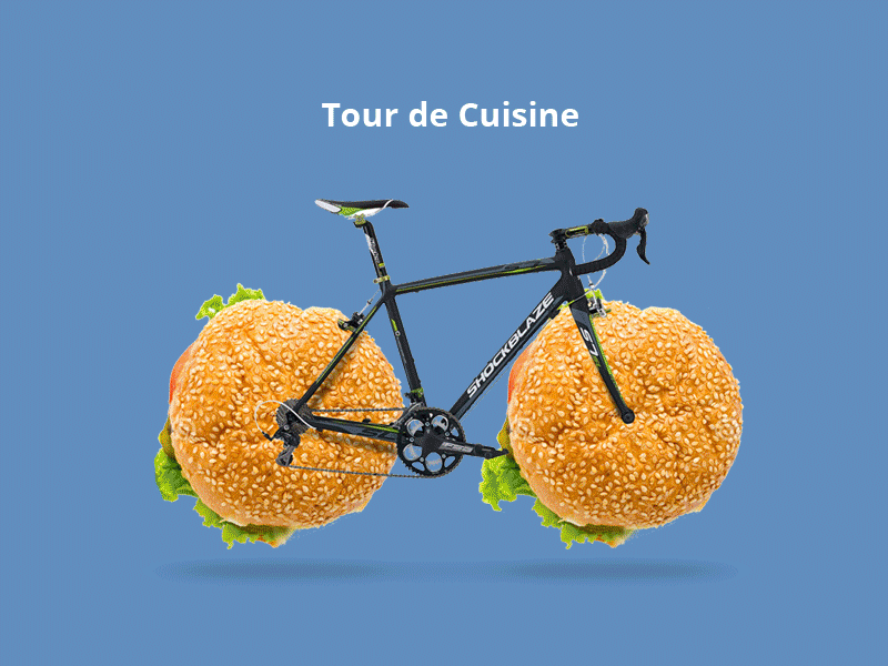Tour De Cuisine bike food fun kitchen marketing tour de france