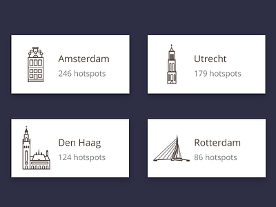 Dutch Architecture amsterdam architecture cards dutch hotspot icon line outline rotterdam the hague utrecht