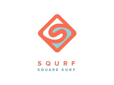 S Q U R F - Square Surf beach logo school square surf wave