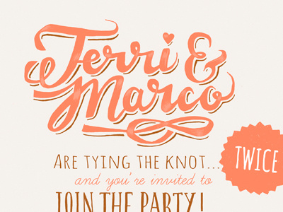 Wedding Invite design illustration invite logo stamp type typography wedding invite