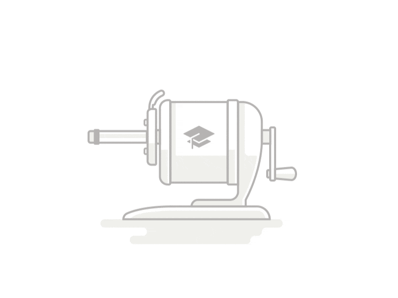 In-progress gif icon illustration in progress progress loading mono line line art lesson pencil sharpener stationary