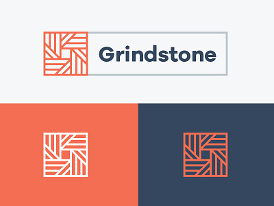 Grindstone branding building ci development g identity logo mark property management