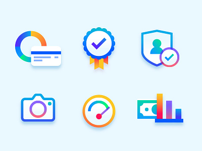Marco De Sousa Bettr Icons banking bettr brand branding bright colourful gradient icon iconography