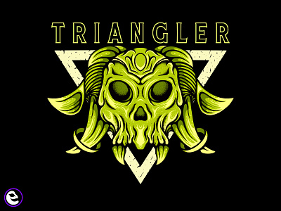 Triangler Tshirt Design 1/2 artist artwork artworks branding clothing dark digitalart eyemands illustration merchandise skull skull art tshirtdesign