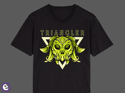 Triangler Tshirt Design Preview 2/2 art artwork branding clothing dark darkart digitalart eyemands illustration merchandise skull skull art tees teesdesign