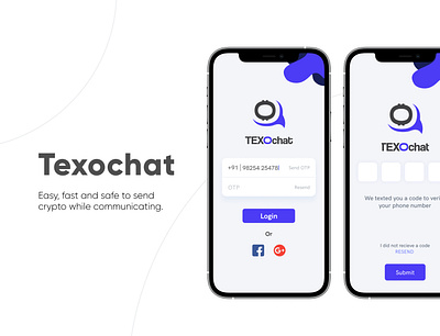 Texochat branding crypto design logo design messanger minimalist trendign trending typography ui ui design ui ux ux vector wallet